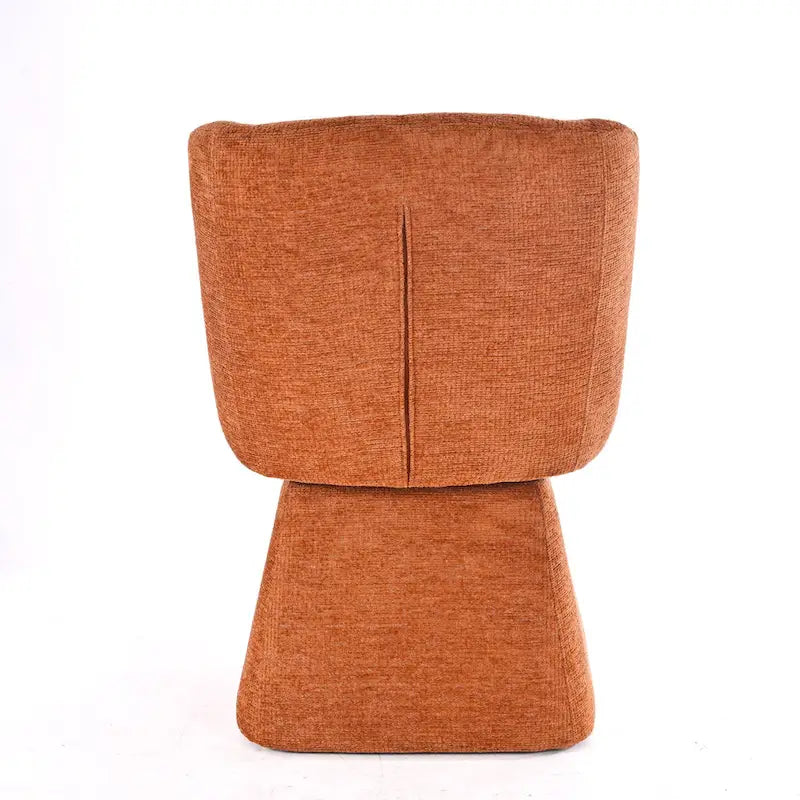 Chaise de salle à manger pivotante Boucle tapissée avec dossier semi-enclos, crème